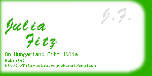 julia fitz business card